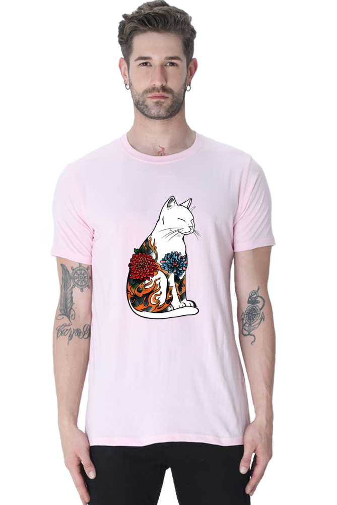 Floral Cat Unisex Full-sleeve tee