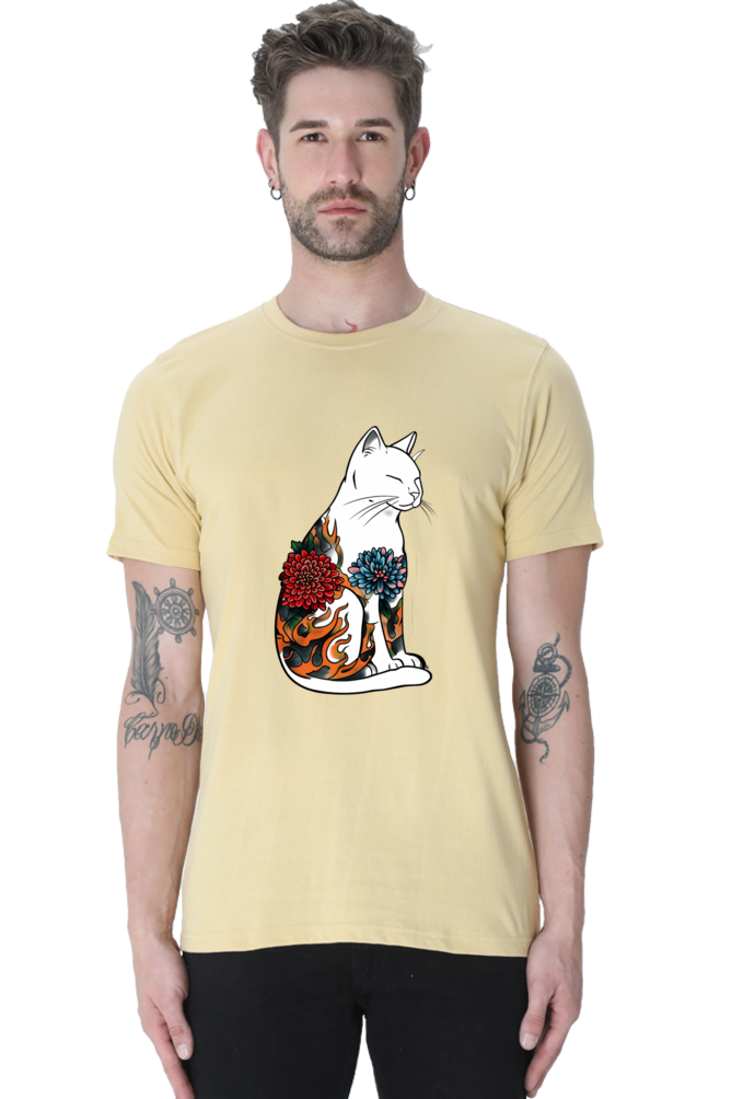 Floral Cat Unisex Full-sleeve tee