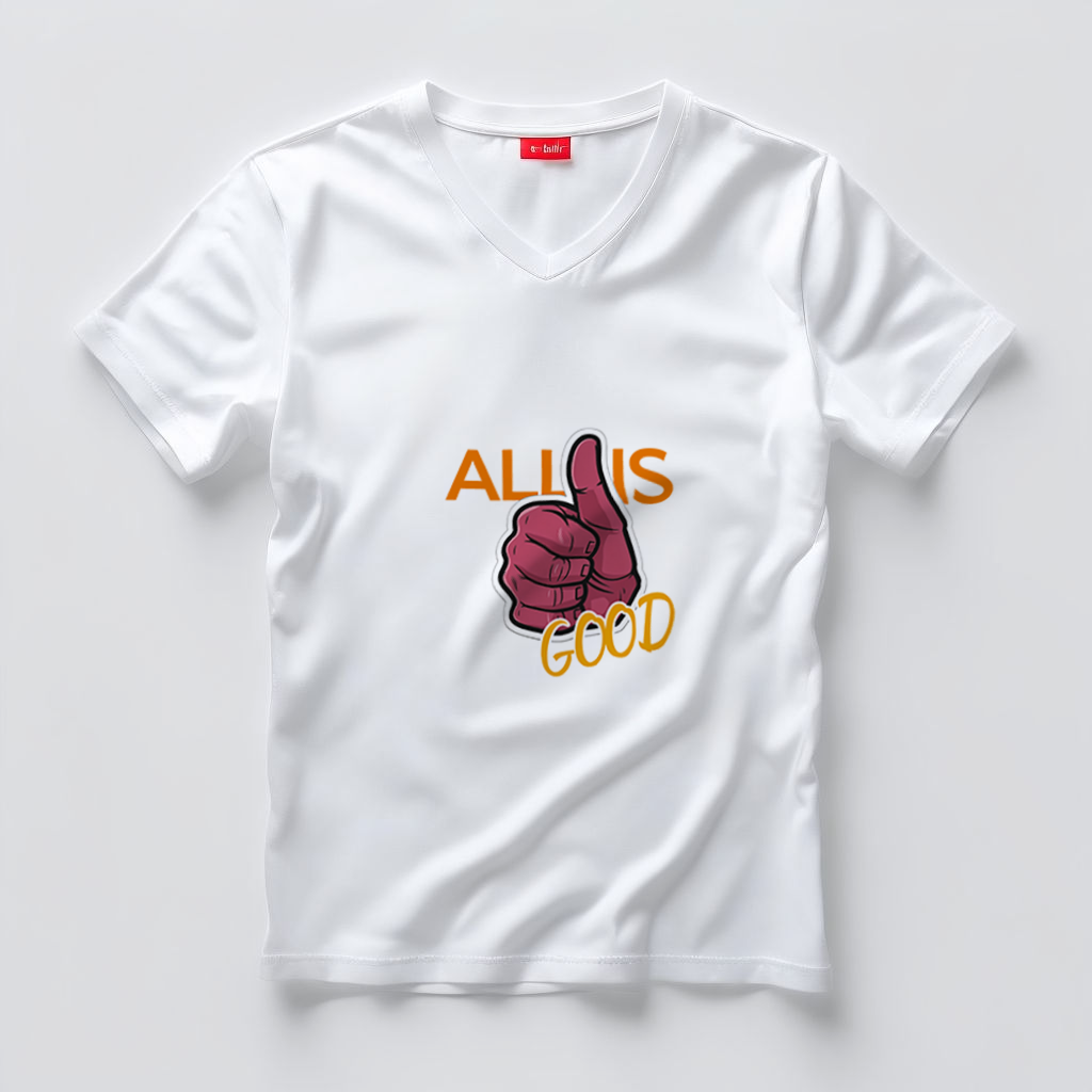 All is good - SnapPatch Originals | Unisex Half-Sleeve Round Neck Tees