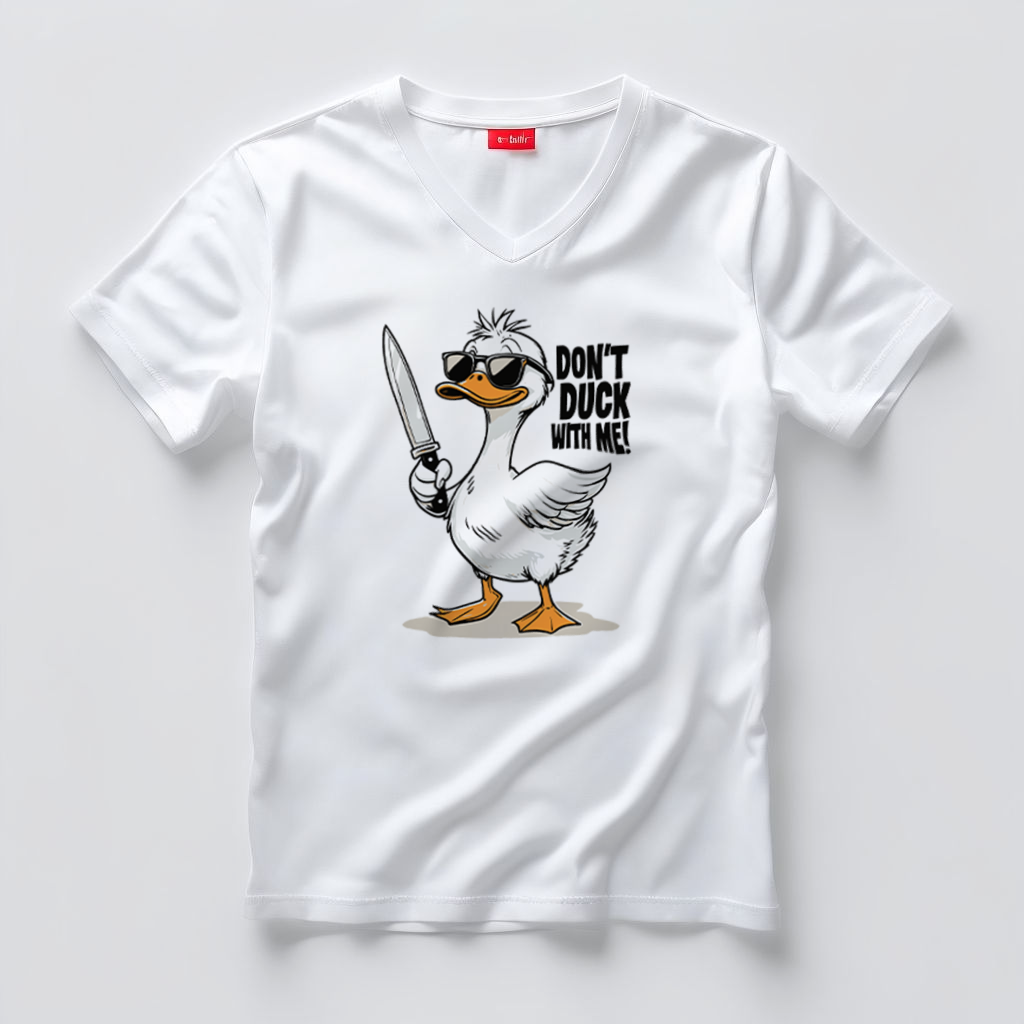 Don't Duck With Me - SnapPatch Originals | Unisex Half-Sleeve Round Neck Tees